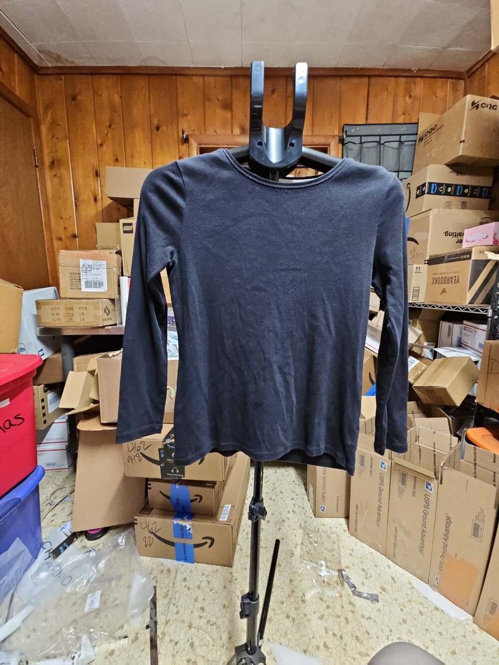 (352) The Talbots Tee Petite Sp Black Long Sleeve